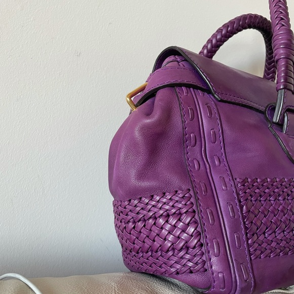 Violet purple leather gucci handmade top handle bag $3600 retail authentic - Picture 9 of 17